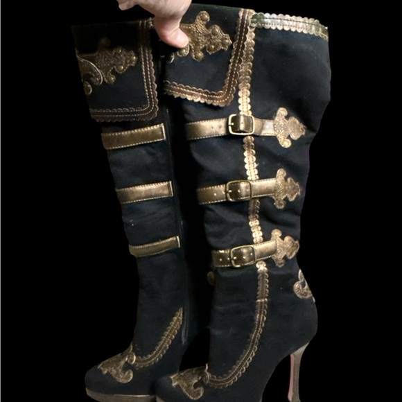 Leg Avenue Black Elegant Heeled Boots - Picture 3 of 6